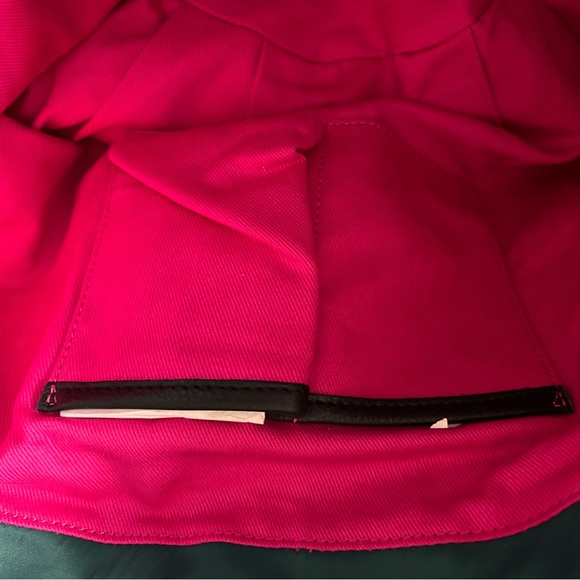 NWT Juicy Couture Green Hot Pink Interior Nylon Shoulder Tote Bag - Picture 9 of 11